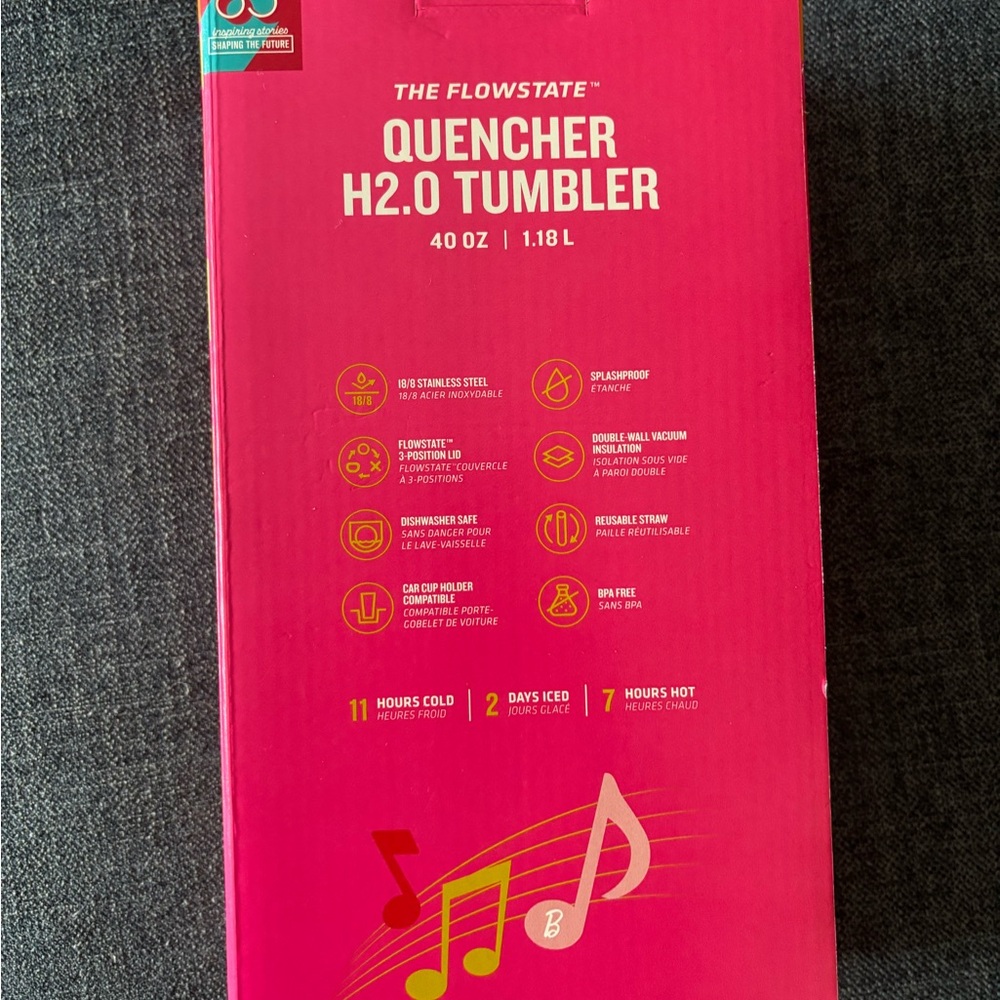 Stanley X Barbie Twist ‘N Turn FLOWSTATE H2.0 40 oz Pink Tumbler BNIB - Picture 6 of 15
